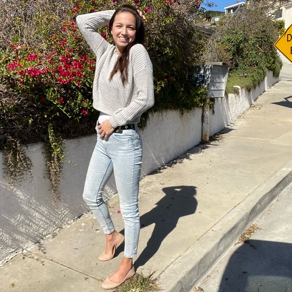 Forever 21 - Cropped Gray Crewneck Sweater - Picture 6 of 8